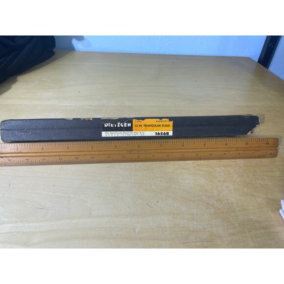 Vintage Triangular Architect Rulers 12" Lot of 3 Engineering Drafting Dietzgen - Picture 2 of 7